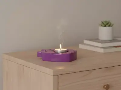 Cute Cat Tealight Candle Holder 3D print model