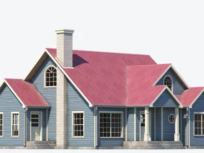 Residential House 6 Low-poly 3D model