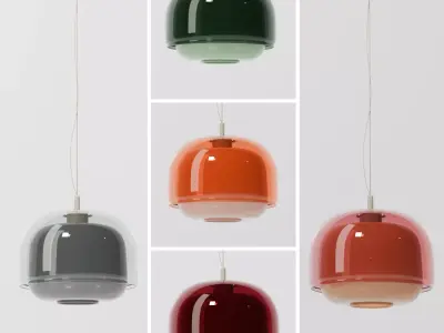 Glass Lamp Dopamine Vibrant Style - 5 Color Variants 3D model