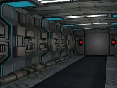 Sci Fi Interior corridor 3D model