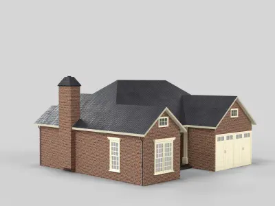 British House Design 10T4  Low-poly 3D model