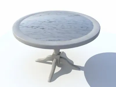 Round Dining Table 13 PBR Low-poly 3D model