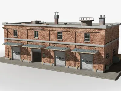 Factory xx8 Low-poly 3D model