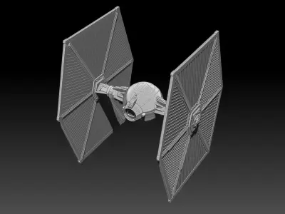 Black Series Scale Tie Fighter 3D print model