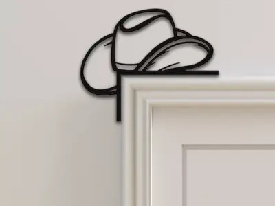Cowboy Hat Door Corner Decor 3D print model