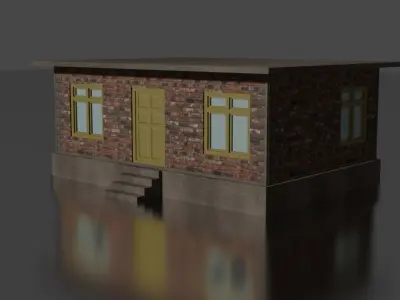 City house low-poly Low-poly 3D model 4
