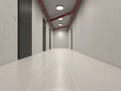 Basement Hallway Corridor 02 3D model