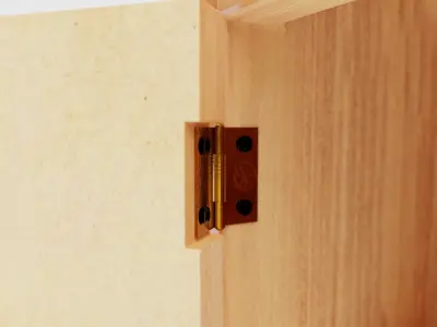 Nightstand bedside table with three drawers 3D model