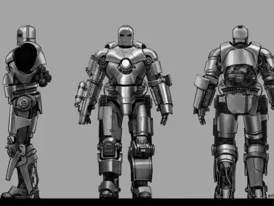 IRON MAN Mark 1 MK1 Low-poly 3D model