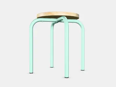 DOMSTEN Stool Low-poly 3D model