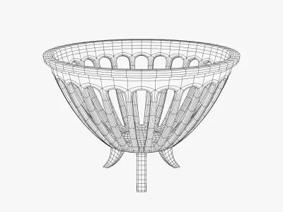 Cast Iron Fire Brazier 3D model