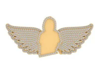 Guardian Angel Wing Custom Pendant 3D print model