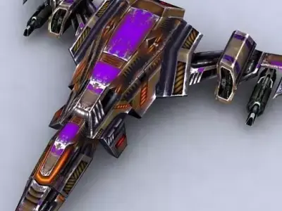 3DRT - Sci-Fi Fighters Fleet  - Fighter 15 Low-poly 3D model