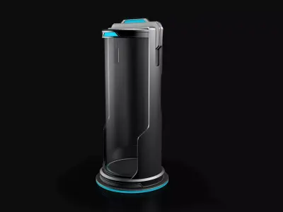 Sci Fi Liquid Cylinder 3D model get