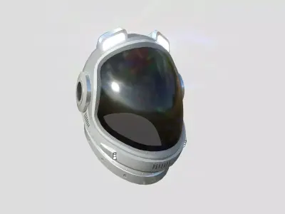 Astronaut Helmet B07 Gray White - Character Design Fashion Low-poly 3D model
