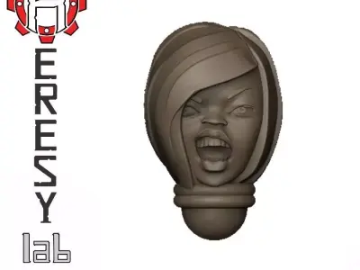 Heresylab - Female Sci-Fi heads for conversions SET 13 of 21 3D print model