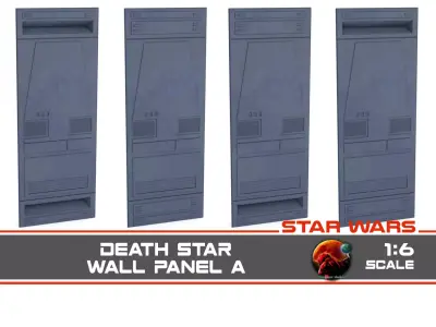 Death Star Wall Panel - A - 1-6 scale Hottoys  Free 3D print model