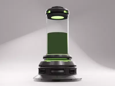 Sci-fi Life Support Chamber 3D model