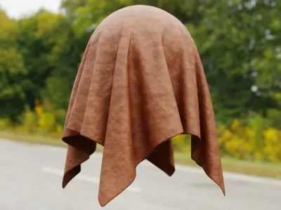 Procedural Orange Tan Leather PBR Material Shader Texture