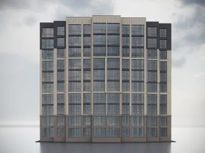 Modern Residential Building 009 3D model