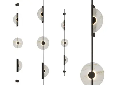 Alabaster Wall Sconce Black 3D model