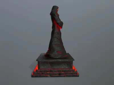 lava statue  Low-poly 3D model