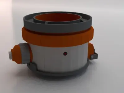 Sci-Fi Dropper 03 Low-poly 3D model