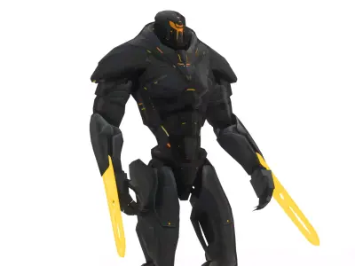 Obsidian Fury 3D Model  Pacific Rim Uprising Renegade Jaeger Low-poly 3D model