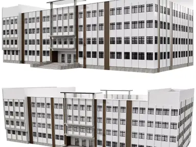 SCHOOL BUILDING NO136 A 3D model
