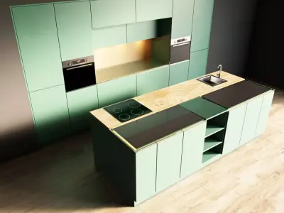 27-Kitchen3 matte 3 3D model