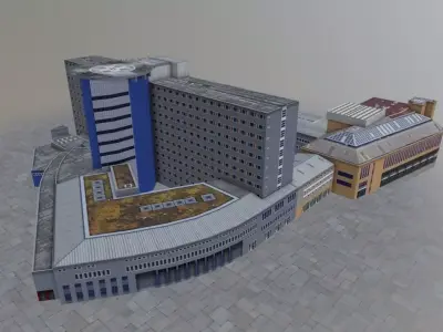 Innsbruck Chirurgische Klinik Low-poly 3D model
