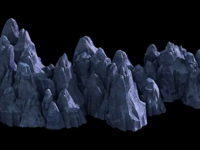 3D map with - Stones 04 3D model