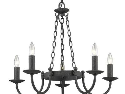 Barcroft Light Candle Style Wagon Wheel Chandelier 3D model