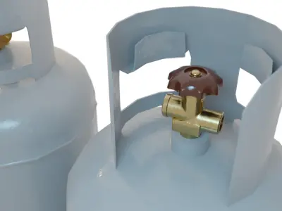 LPG Gas Tank Low-poly 3D model