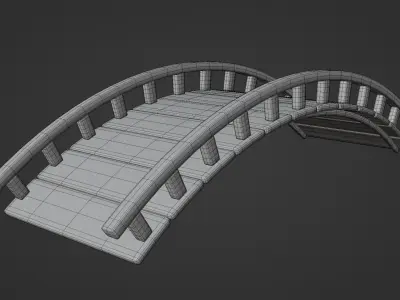 Cartoon Bridges Collection 3D model