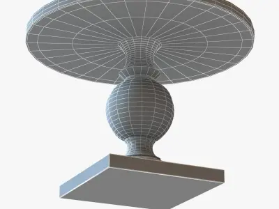 Arcadia  Round Pedestal Table 3D model