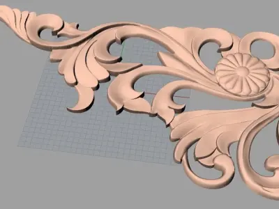 European furniture 3D relief models for CNC wood engraving E174 3D model