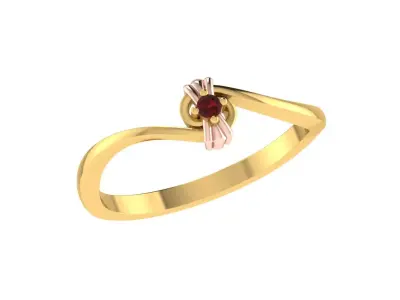 Women Ring  Render 3dm STL OBJ FBX Details 3D print model 10