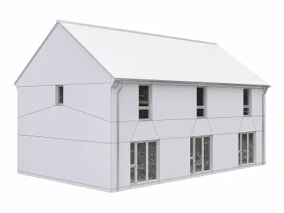 Neighborhood Houses P18 Low-poly 3D model