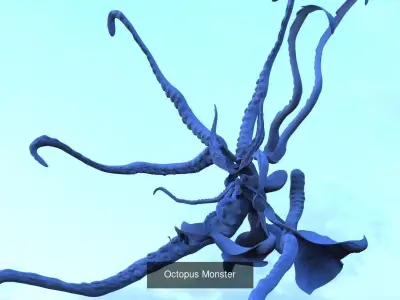 Giant squid collection 3D Model Pack