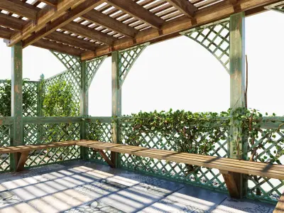 Arbor with trellis  3D model