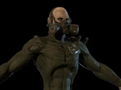 Mutant1 zombie Low-poly 3D model