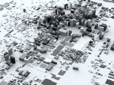 Philadelphia Downtown Streets and Buildings 3D model