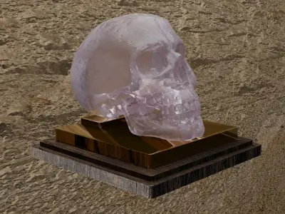 crystal skull Free low-poly 3D model