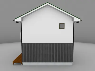House model for background 02 Low-poly 3D model