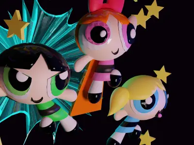 Powerpuff Girls model 3D model