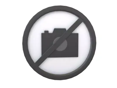 Prohibited Camera Symbol V1 005 Low-poly 3D model