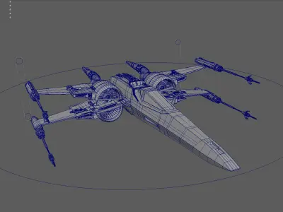 X-wing GOLD color 3D model