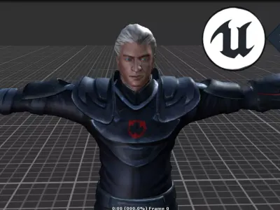 Dreyar 3d character model Low-poly 3D model