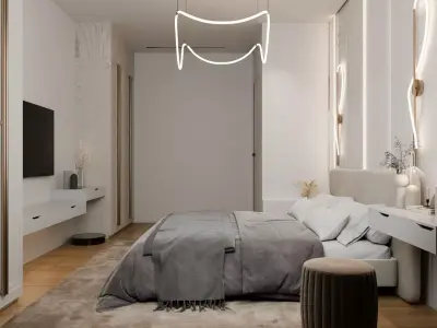 Modern style bedroom 3D model 3D model